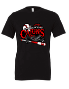 BELLA SOFT COTTON UNISEX BLACK TSHIRT WITH SCREENED LOGO