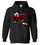 GILDAN UNISEX BLACK HOODED SWEATSHIRT WITH SCREENED LOGO
