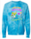 TIE DYE UNISEX CREW NECK SWEATSHIRT WITH SCREENED LOGO