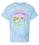 PASTEL BLUE SOFT TIE DYE UNISEX TSHIRT WITH SCREENED LOGO