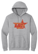 GILDAN UNISEX SPORT GREY HOODED SWEATSHIRT W SCREENED LOGO
