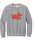 GILDAN UNISEX SPORT GREY CREW SWEATSHIRT W SCREENED LOGO