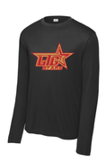 BLACK UNISEX LONG SLEEVE DRIFIT SHIRT WITH SCREENED LOGO
