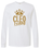 GILDAN WHITE UNISEX LONG SLEEVE SHIRT WITH SCREENED LOGO