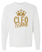 COMFORT COLORS WHITE UNISEX LONG SLEEVE SHIRT WITH SCREENED LOGO