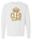 COMFORT COLORS WHITE UNISEX LONG SLEEVE SHIRT WITH SCREENED LOGO