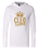 WHITE UNISEX LONG SLEEVE COTTON TSHIRT HOODIE WITH SCREENED LOGO