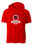RED UNISEX HOODED SHORT SLEEVE DRIFIT WITH SCREENED LOGO