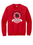 GILDAN RED UNISEX CREW SWEATSHIRT WITH SCREENED LOGO