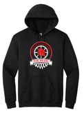 GILDAN UNISEX BLACK HOODIE WIRH SCREENED LOGO