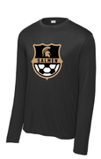 BLACK UNISEX LONG SLEEVE DRIFIT SHIRT WITH SCREENED LOGO