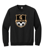 GILDAN BLACK UNISEX CREW SWEATSHIRT WITH SCREENED LOGO