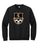 GILDAN BLACK UNISEX CREW SWEATSHIRT WITH SCREENED LOGO