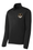 BLACK 1/4 ZIP UNISEX LIGHT WEIGHT DRIFIT PULLOVER WITH LEFT CHEST SCREENED LOGO