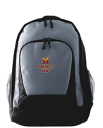 BLACK/GREY BACKPACK WITH EMBROIDERED LOGO