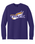 GILDAN UNISEX PURPLE LONG SLEEVE SHIRT WITH SCREENED LOGO