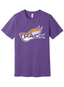 BELLA UNISEX SOFT COTTON PURPLE TSHIRT WITH SCREENED LOGO