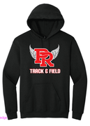 GILAN UNISEX BLACK HOODED SWEATSHIRT WITH SCREENED LOGO