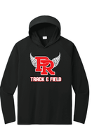 BLACK UNISEX DRIFIT HOODED LONG SLEEVE SHIRT (LIGHT WEIGHT) WITH SCREENED LOGO