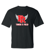 UNISEX BLACK SHORTSLEEVE DRIFIT SHIRT WITH SCREENED LOGO