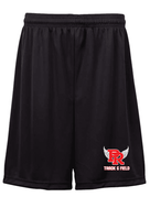 BLACK MENS DRIFIT SHORT 7 INCH WITH SCREENED LOGO 