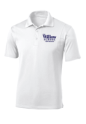 WHITE MENS DRIFIT POLO WITH EMBROIDERED (THE WILLOW SCHOOL) ORDER