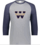 MENS GREY/NAVY 3/4 SLEEVE BASEBALL STYLE SHIRT WITH SCREENED (WILLOW W) LOGO