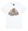 UNISEX WHITE COTTON TSHIRT WITH SCREENED LOGO ON FRONT