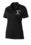 WOMENS BLACK DRIFIT POLO WITH EMBROIDERED LEFT CHEST LOGO 