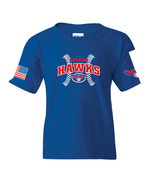 GILDAN ROYAL TSHIRT W SCREENED LOGO/# AND SLEEVES