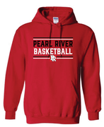 GILDAN RED HOODED SWEATSHIRT W SCREENED LOGO
