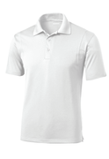 UNISEX WHITE DRIFIT POLO WITH EMBROIDERED LOGO
