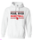 GILDAN WHITE HOODED SWEATSHIRT W SCREENED LOGO