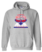 GILDAN SPORT GREY HOODIE WITH SCREENED LOGO 