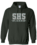 GILDAN FOREST GREEN HOODED SWEAT W SHS LOGO
