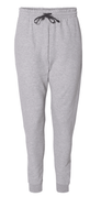 UNISEX SPORT GREY SWEATPANT JOGGERS WITH CUFF BOTTOM SCREENED LOGO AND #