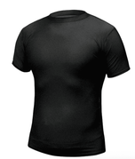 UNISEX BLACK TIGHT FIT COMPRESSION   WITH SCREENED LOGO IN CENTER CHEST