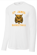 WHITE UNISEX LONG SLEEVE DRIFIT WITH SCREENED LOGO