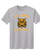 HEATHER GREY UNISX DRIFIT SHIRT WITH SCREENED LOGO