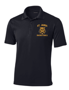 DRIFIT UNISEX BLACK POLO WITH EMBROIDERED LOGO