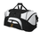 BLACK/GREY DUFFLE BAG WITH EMBROIDERED LOGO AND NAME