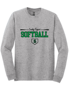 GILDAN UNISEX SPORT GREY LONG SLEEVE SHIRT WITH SCREENED LOGO