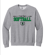 GILDAN SPORT GREY CREW SWEAT WITH NEW SCREENED LOGO