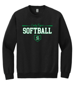 GILDAN BLACK CREW SWEAT WITH NEW SCREENED LOGO