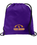 PURPLE DRAWSTRING BAG W SCREENED LOGO