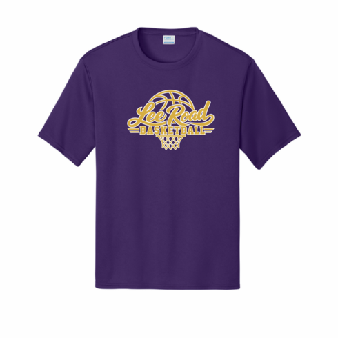 PURPLE SHORT SLEEVE DRIFIT SHIRT WITH SCREENED LOGO