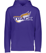 PURPLE UNISEX HEAVY DRIFIT HOODIE FLEECE LINED WITH SCREENED LOGO