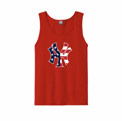 RED NY MENS COTTON TANK 