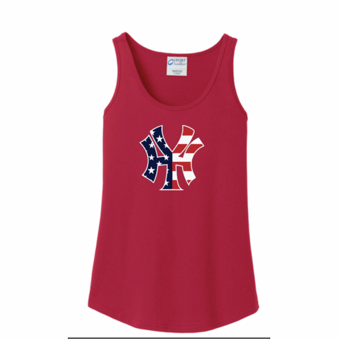 RED NY WOMENS COTTON TANK