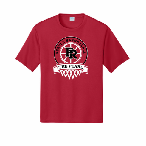 RED UNISEX DRIFIT SHIRT WITH SCREENED LOGO